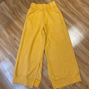 Urban Outfitters Out from under wide leg pant medium mustard color